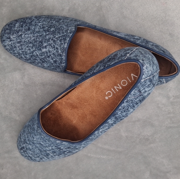 Vionic Willa II Orthotic Women's Denim Blue Loafers Flats Shoes Size 7.5 - Picture 2 of 16